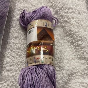 King Tut lilac cotton yarn by Knitting Fever 4 skeins